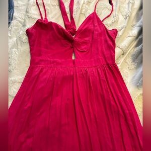 Vibrant Pink Sleeveless Dress